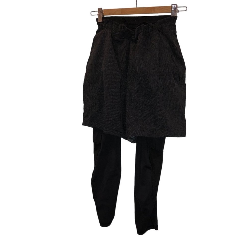 Lululemon black Mens Expert Short tight S missing zipper pulls on both …